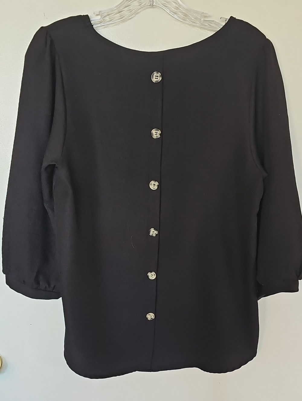 Orange creek Black Puff Sleeve Blouse - Picture 4 of 4